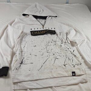 World Tour Champions Hoodie Encrypted Supply Co White Black Gold Size L